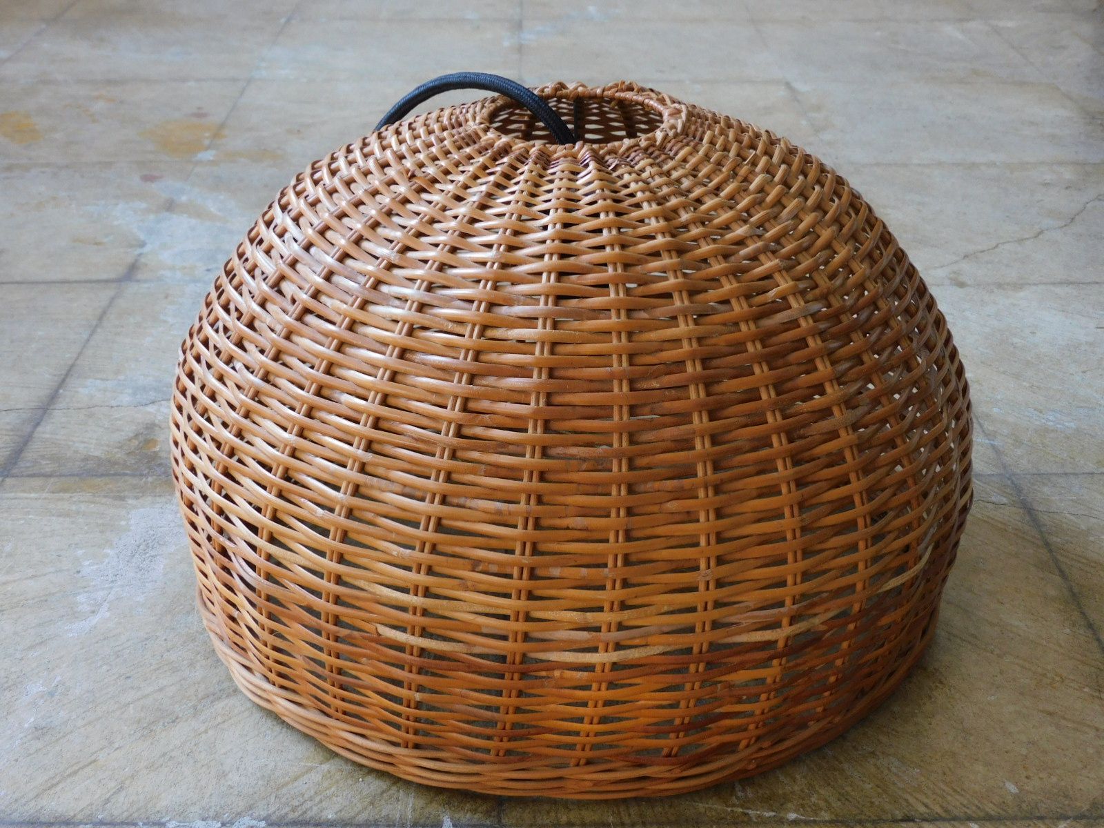 竹籐編み ペンダントライト