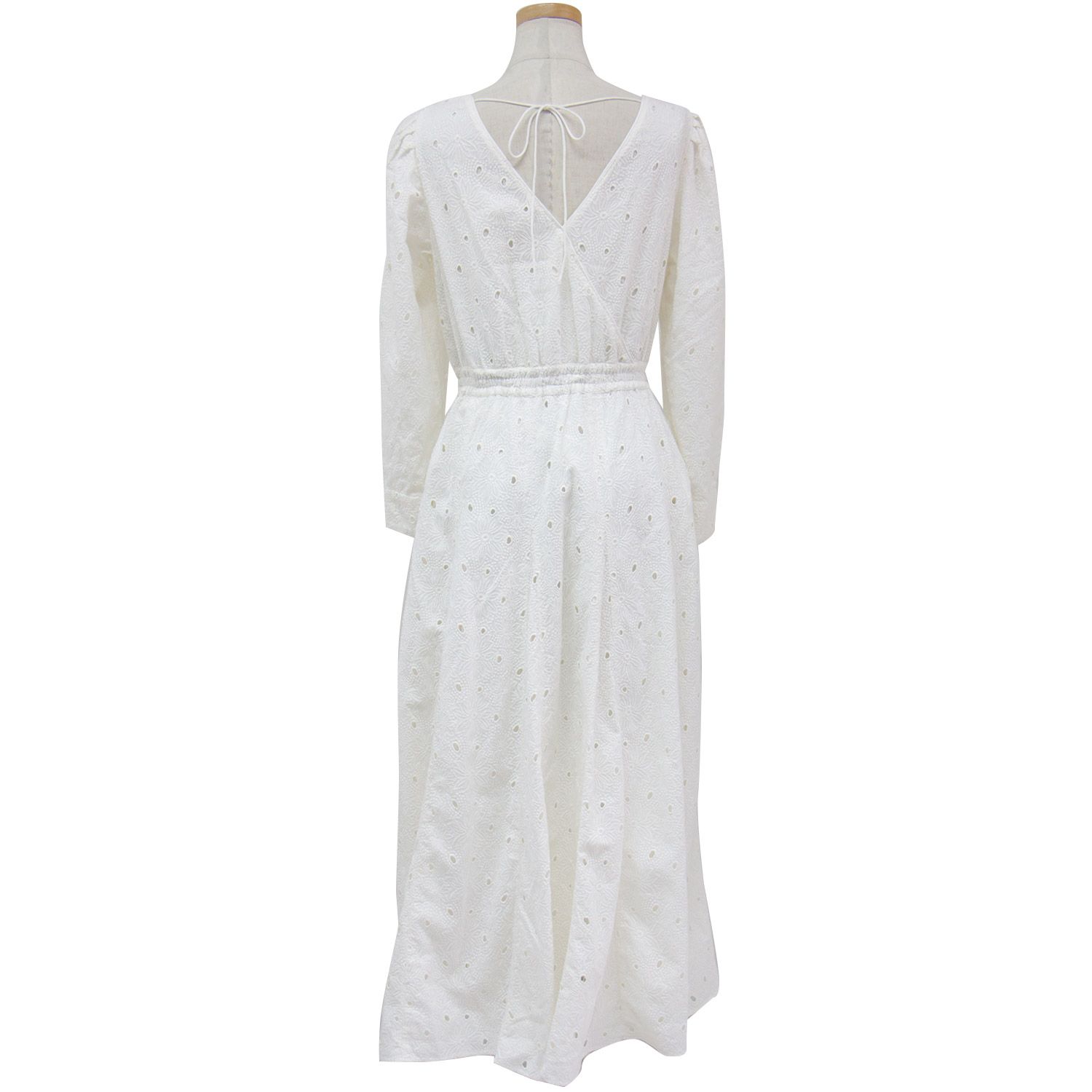 美品　ヌキテパワンピース ヌキテパ ワンピース ホワイト ロング 美品