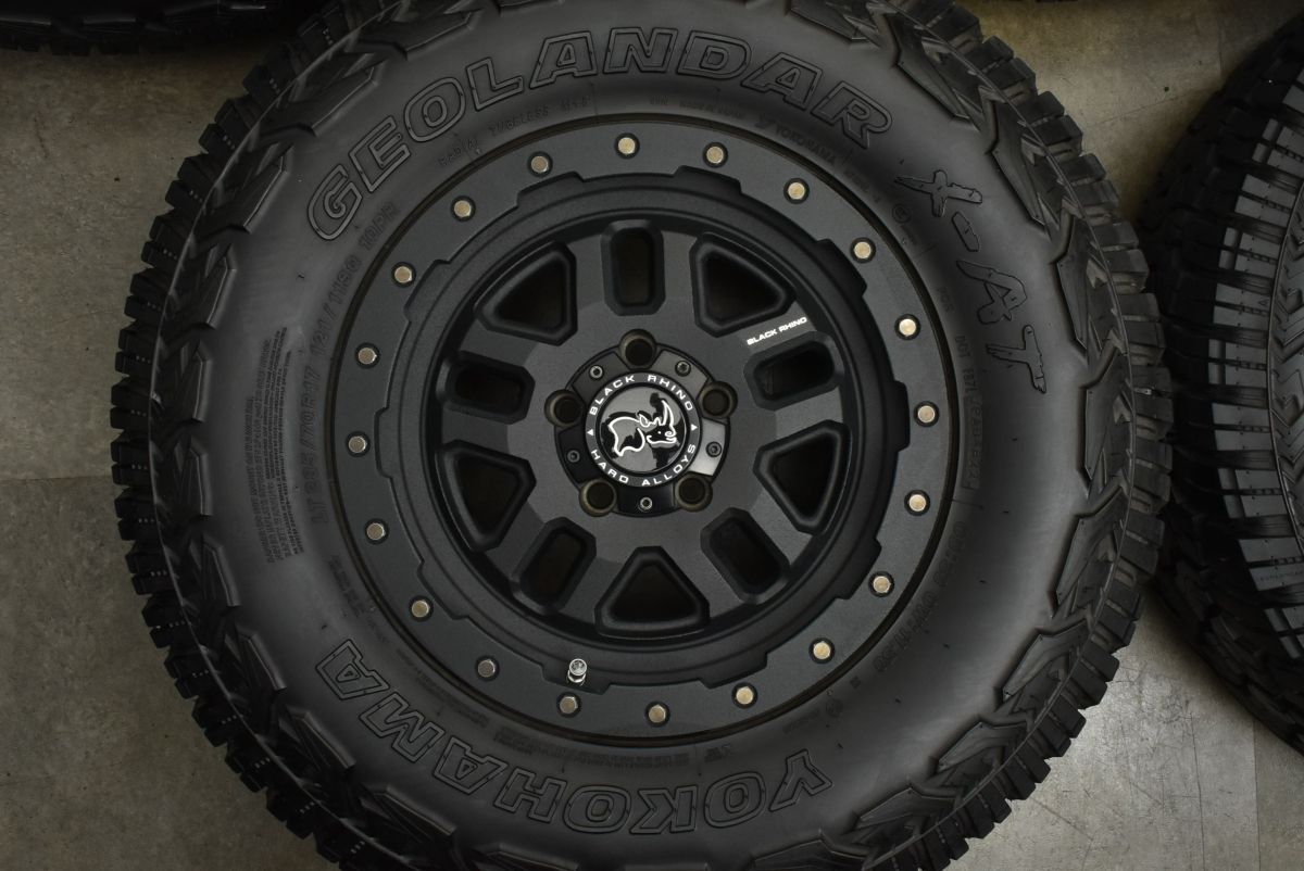 JK JL ラングラーサイズ BLACK RHINO BARSTOW ブラックライノ バーストウ 17in 8J 30 PCD127 ヨコハマ ジオランダー X-AT LT285 70R17