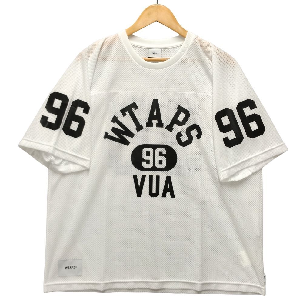 WTAPS ダブルタップス 25SS Qb | SS | Poly メッシュ フットボールシャツ ホワイト サイズ2 | 51138
