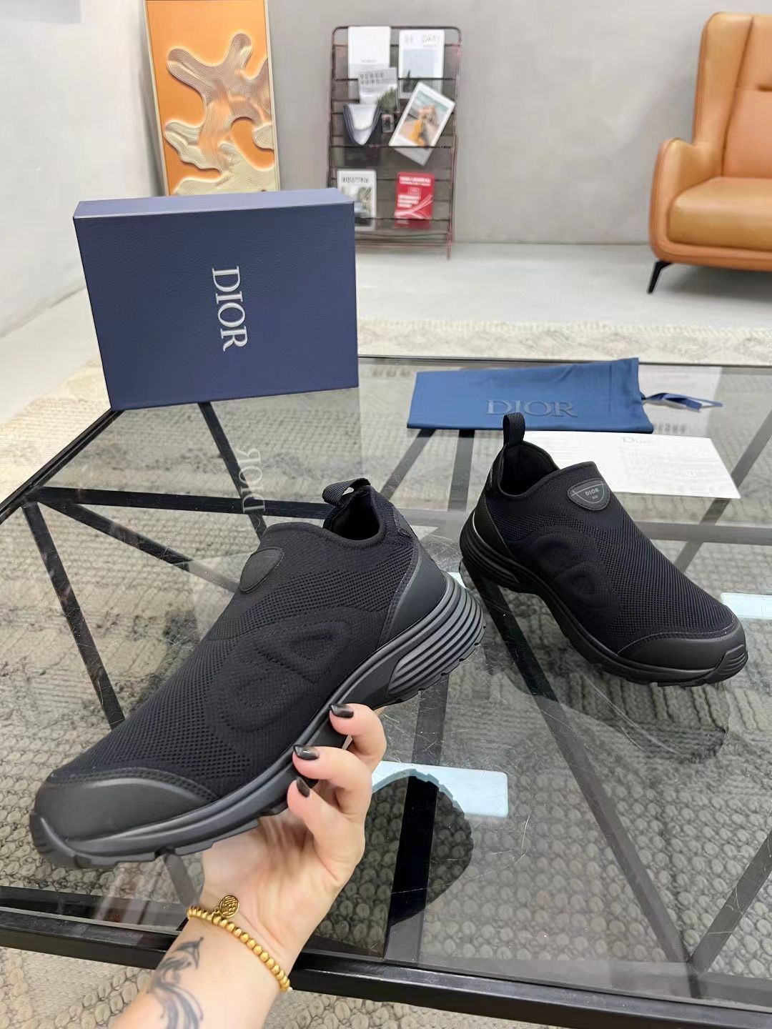 DIOR ロートップ スニーカー01-3 - メルカリ
