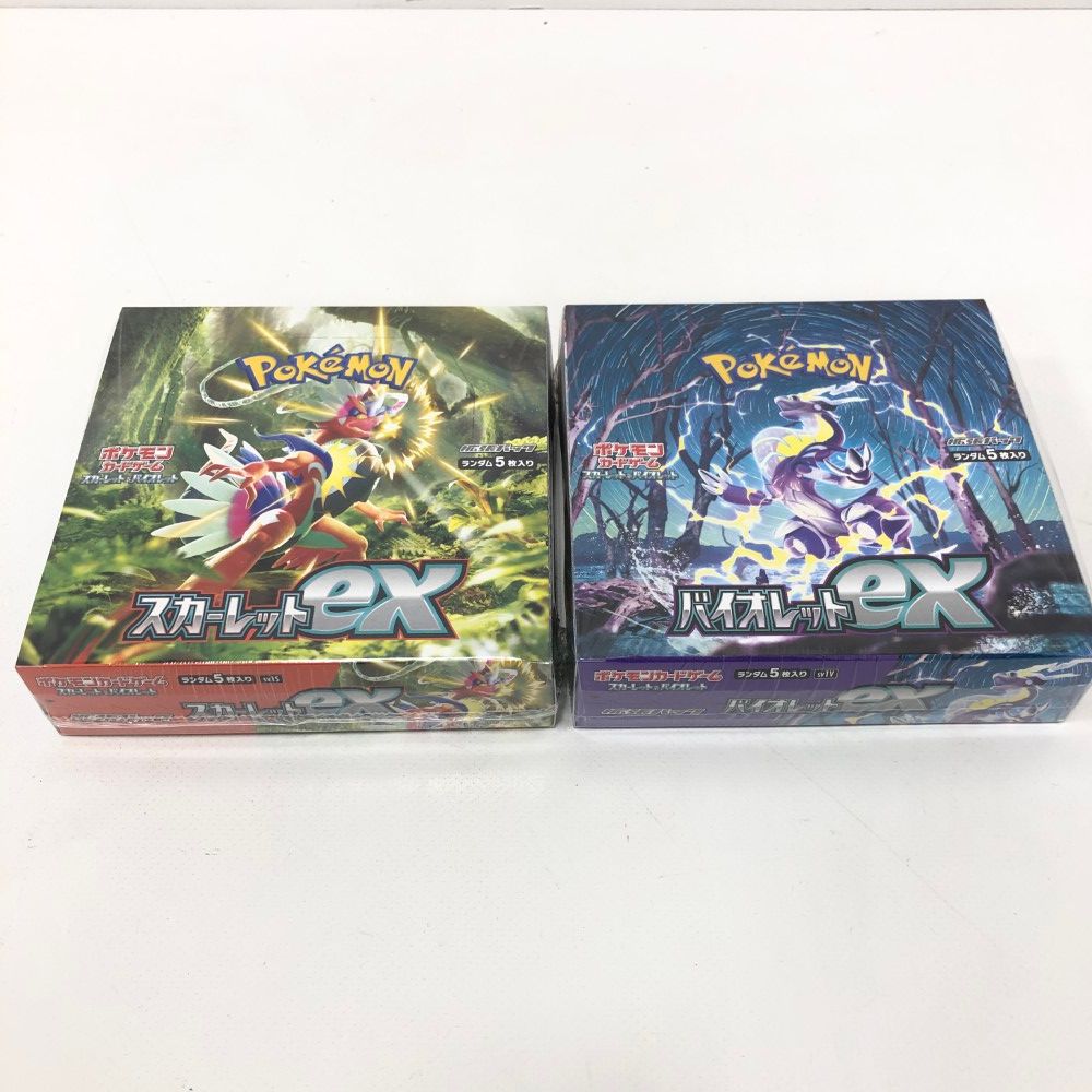 07w5043 ポケモンカードゲーム 拡張パック スカーレットex バイオレットex 未開封 シュリンク付き 各1box トレーディングカード トレカ ポケカ 2ボックス【中古品】