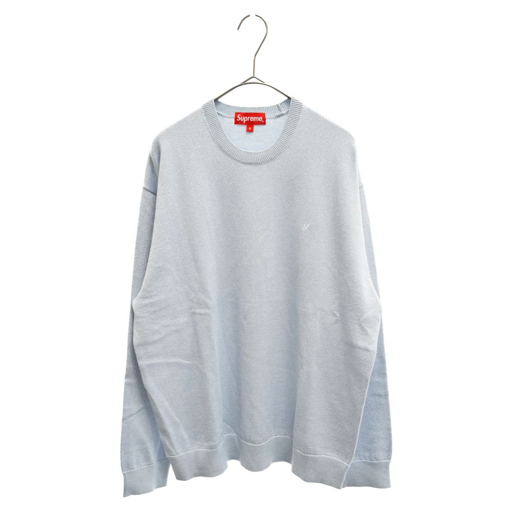 Supreme ライトブルー(ラメあり)クルーネックセーター L Supreme