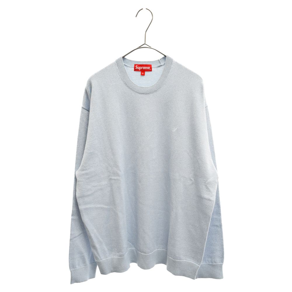 SUPREME (シュプリーム) 23SS Metallic L/S Top メタリックラメ ニット 長袖セーター ライトブルー