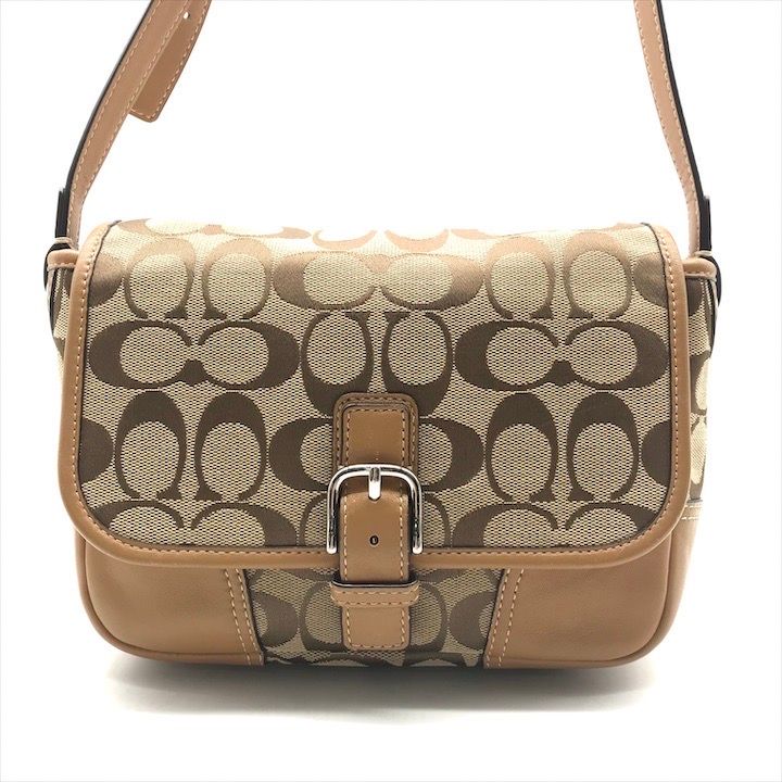 Coach ショルダーバッグ ベージュ キャンバス
