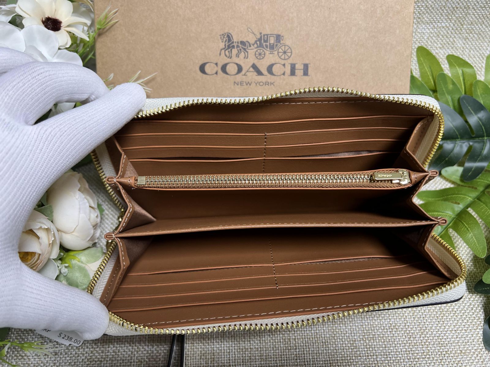 コーチ COACH 財布 長財布PVC シグネチャー フローラル プリント