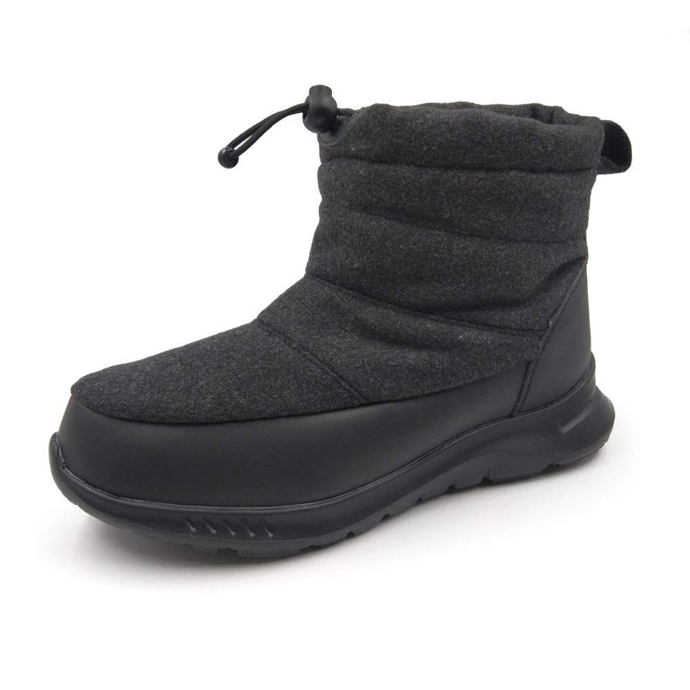 Size 28.0 cm_Color ブラック|ブラック アモジ メンズ スノーシューズ レディース スノーブーツ ブーツ ショートブーツ 冬用 スニーカー 秋 撥水 防寒 冬 あったか ボア モコモコ ファー 暖かい めんず すのーぶーつ れでぃーす Y