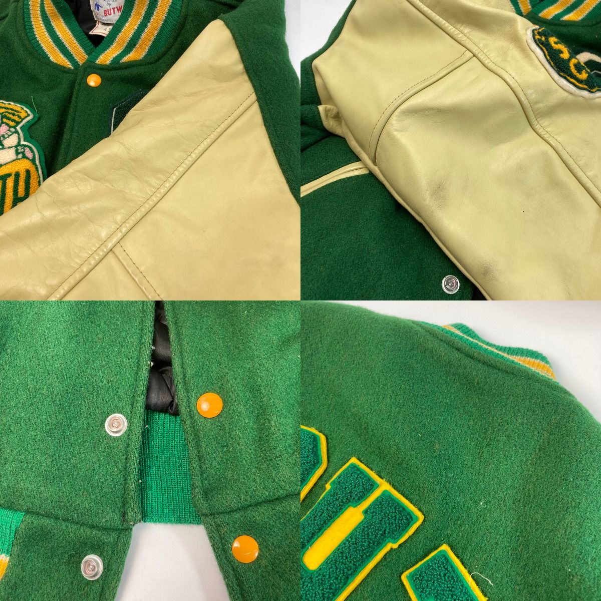 BUTWIN バトウィン スタジャン ジャケット SOUTH 74 BRONX グリーン  
