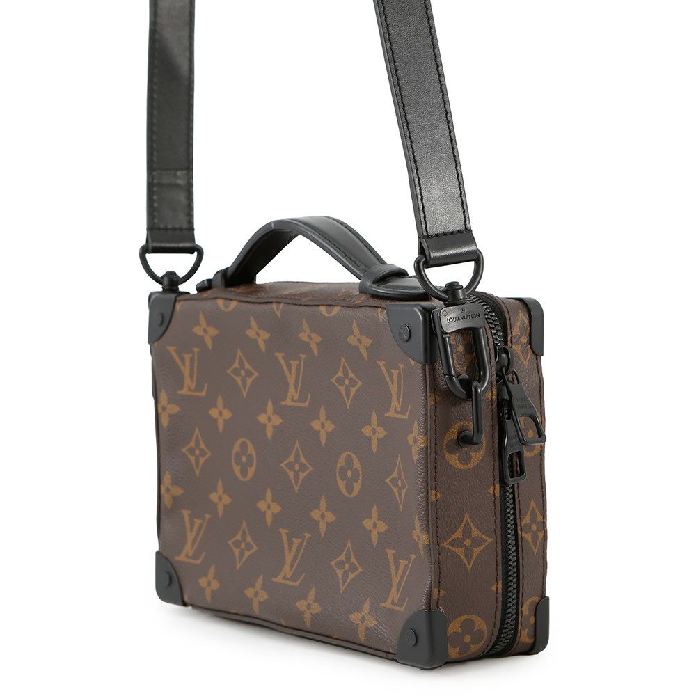 ルイヴィトン ショルダーバッグ モノグラム マカサー ハンドル ソフトトランク M45935 黒 ブラック