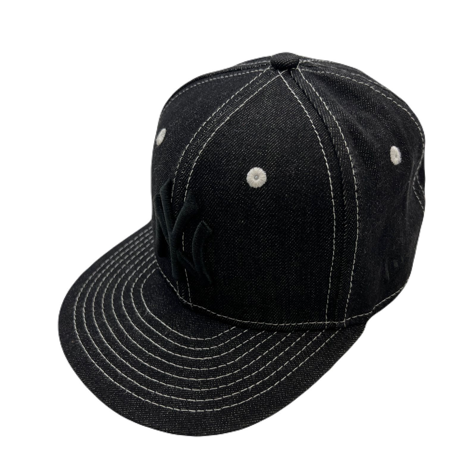 New Eraニューエラ リーバイス　ブラックデニム　ヤンキースキャップ 59FIFTY Damaged Denim ニューヨーク・ヤンキース ブラック