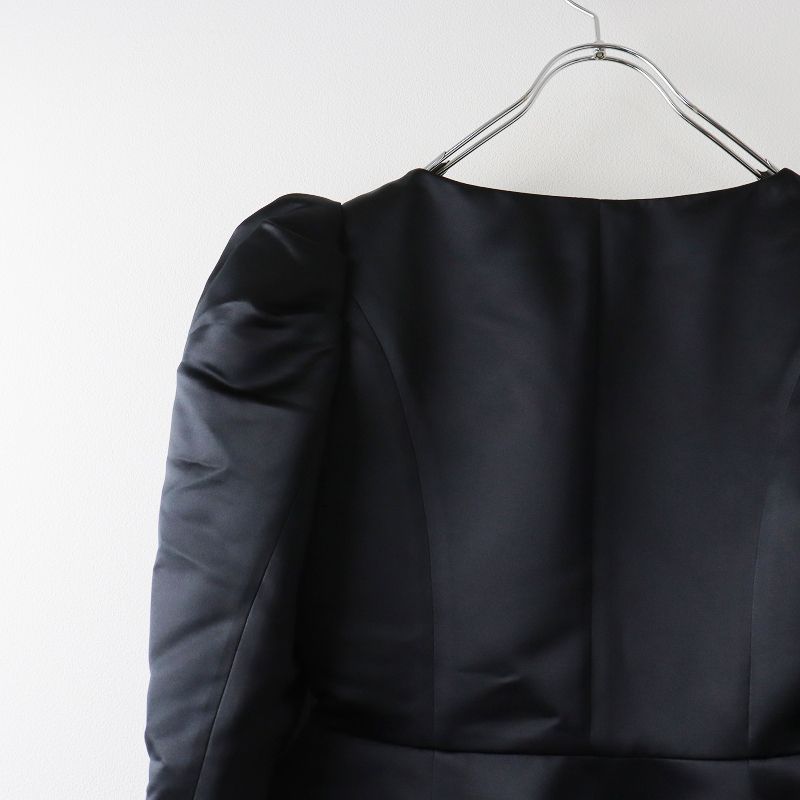 シーニュ cygne 美品 2023SS サテンジャケット Claire 1/ブラック