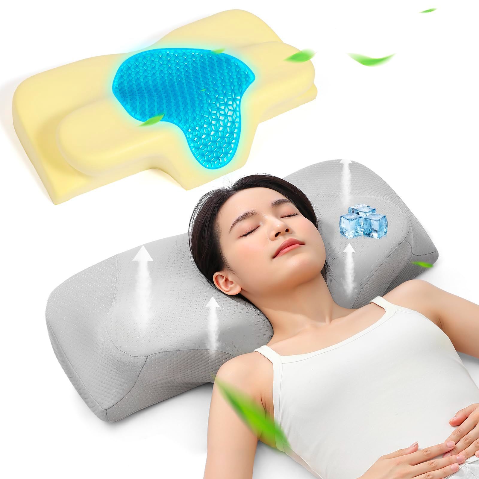 高さ調整可 低め|高め 3D立体構造 快眠サポート 低反発 pillow 横向き寝|うつぶせ寝対応 安眠枕 洗える枕カバー まくら通気性60%向上 睡眠 母親|父親|彼氏|旦那さん 人気 首が痛くならない 誕生日|クリスマス|結婚記念日 枕 二層構