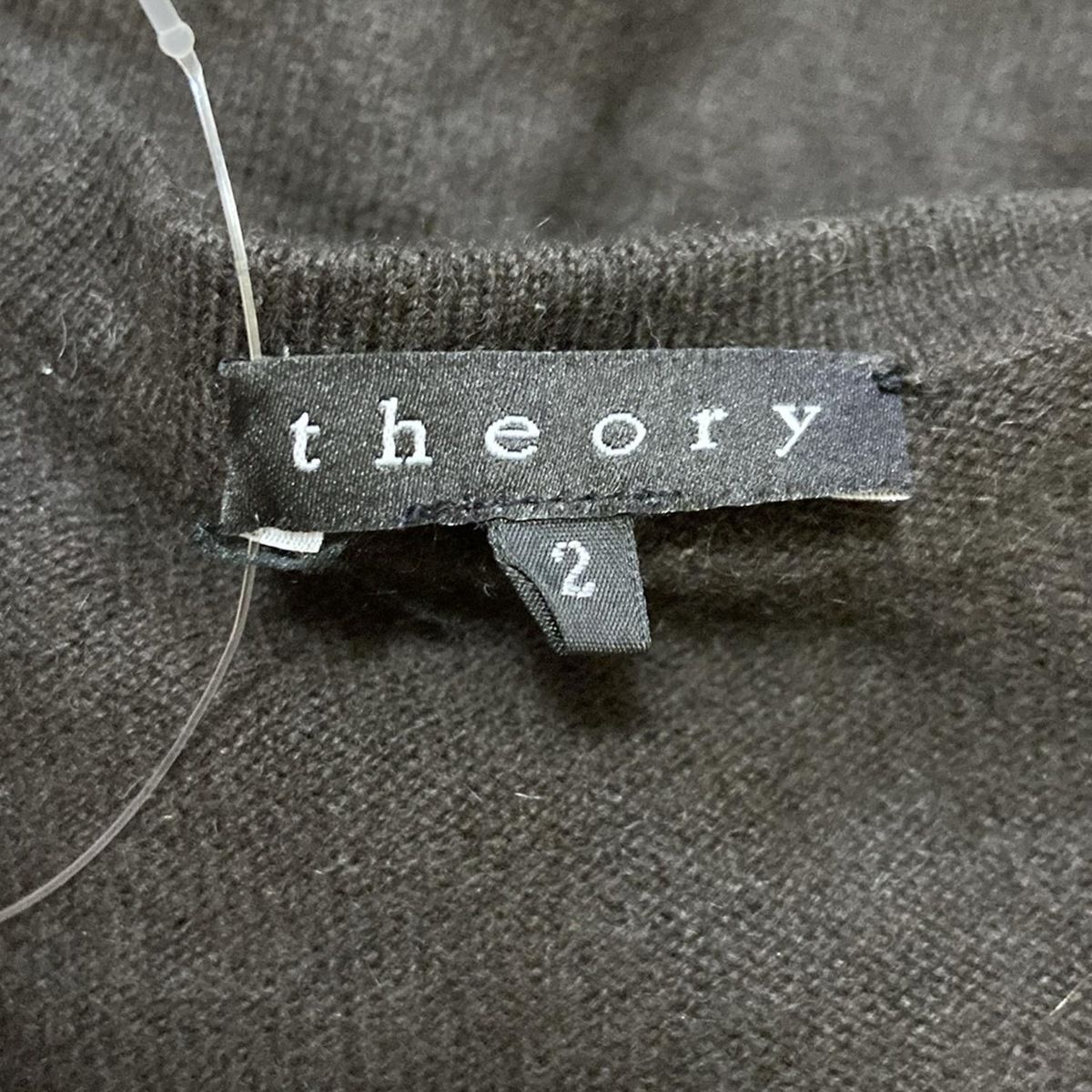  theory セオリー カーディガン サイズ2 S レディース - ダークブラウン 長袖 カシミヤ 長袖 カーディガン ボレロ アンサンブル