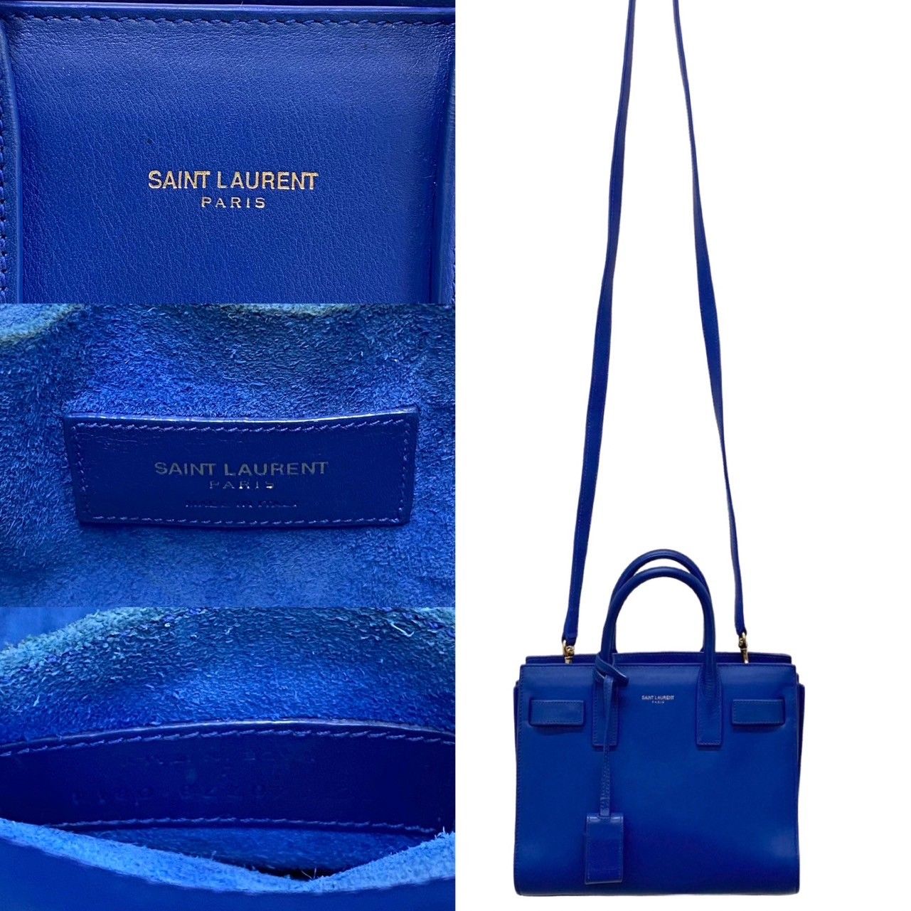 極 美品 SAINT LAURENT PARIS サンローランパリ ロゴ レザー 本