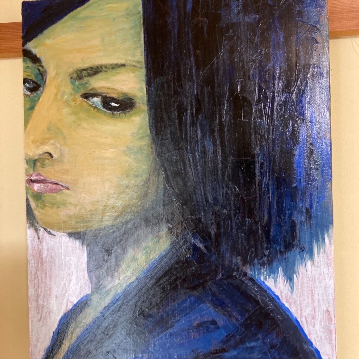 油絵 油彩 人物 フランス画家 肉筆 人物画 油絵 ベルナール・シャロワ