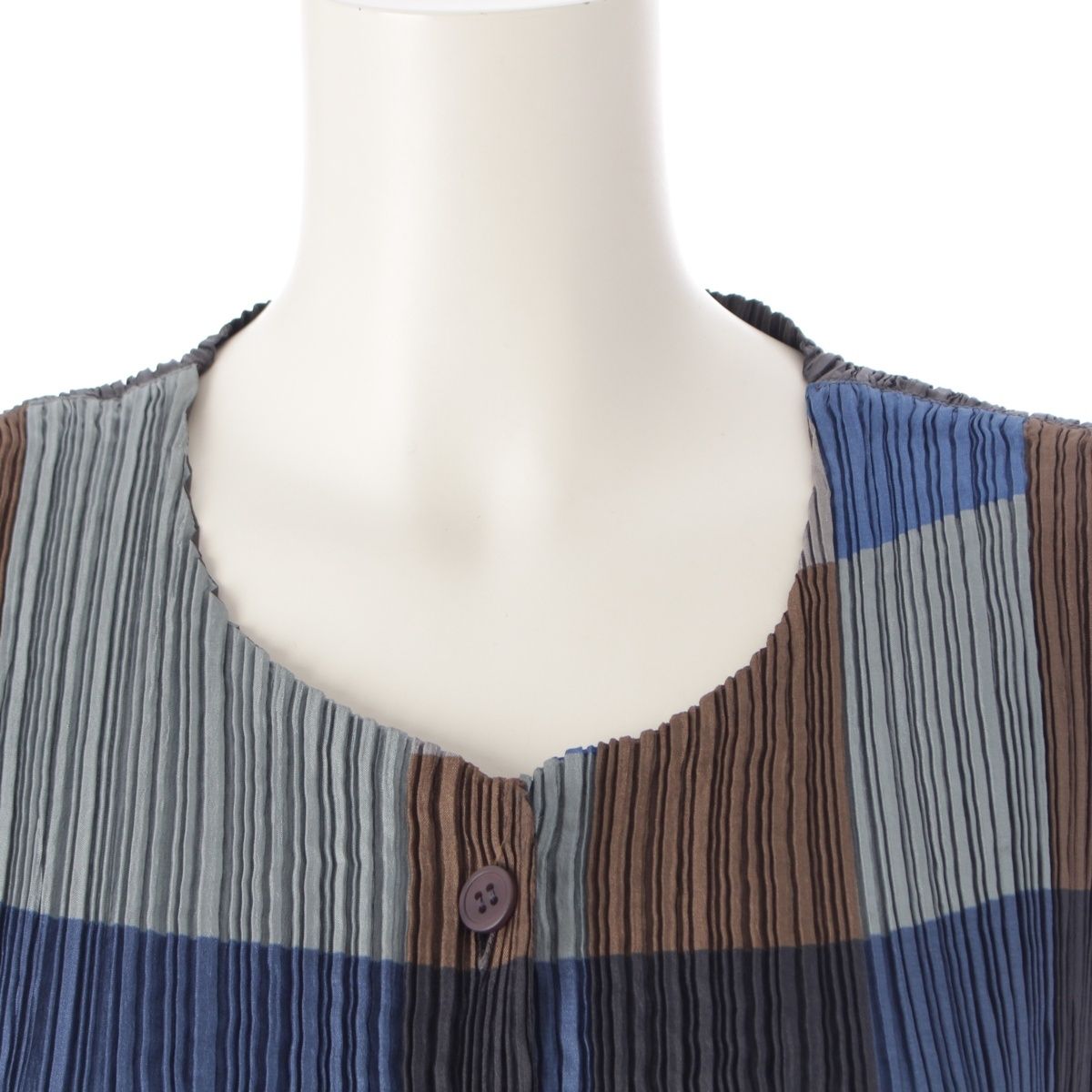 ISSEY MIYAKE ワンピース IM82-FE604 ISSEY MIYAKE - イッセイミヤケ チェック ノースリーブ ロング