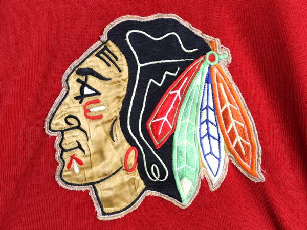 70s NHL オフィシャル シカゴ ブラックホークス ホッケー ジャージ メンズ S / ヴィンテージ ゲームシャツ ユニフォーム アイスホッケー 赤 お得なクーポン配布中!】 70s NHL オフィシャル シカゴ ブラック
