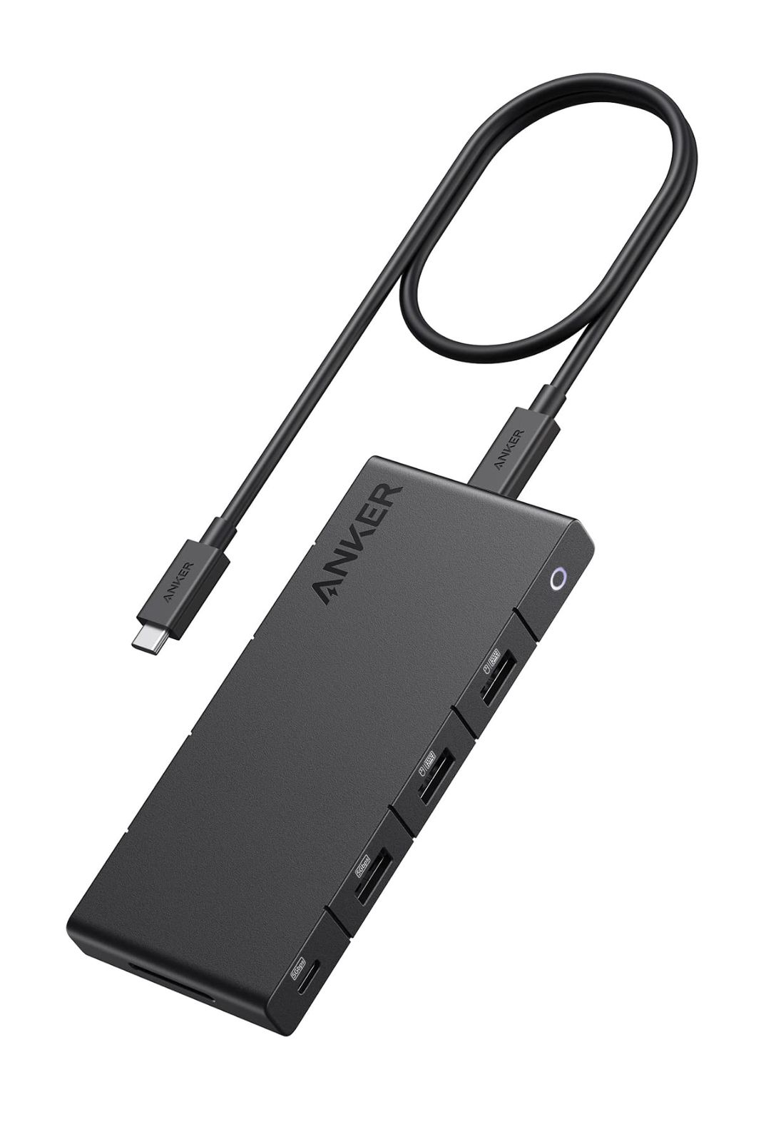 Anker 364 USB-C ハブ 10-in-1 Dual 4K HDMI 100W USB PD対応 4K HDMIポート 2画面出力 着脱式ケーブル 50cm SDカードスロット イーサネットポート 5Gbps 高速データ転送 USB-C USB