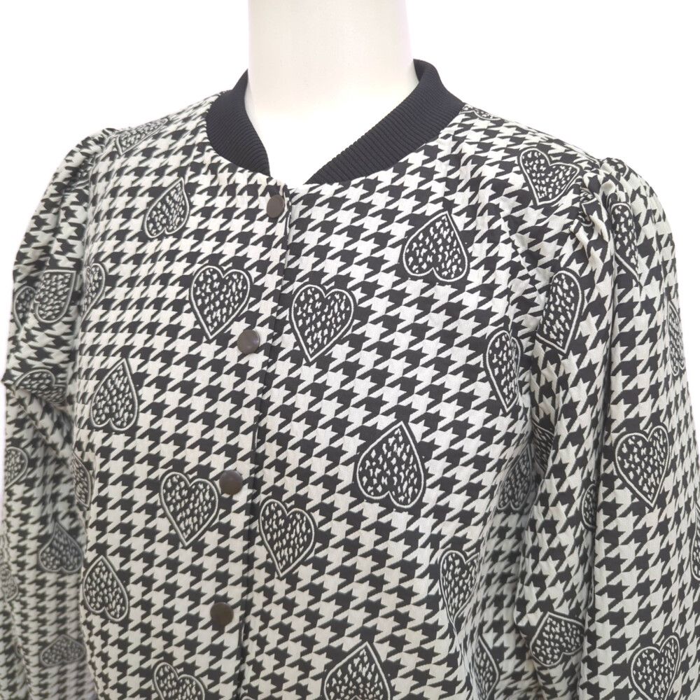 Maglie le cassete 千鳥ハートジェガー ジップアップブルゾン Maglie le cassete 千鳥ハートジェガー ジップアップブルゾン Maglie