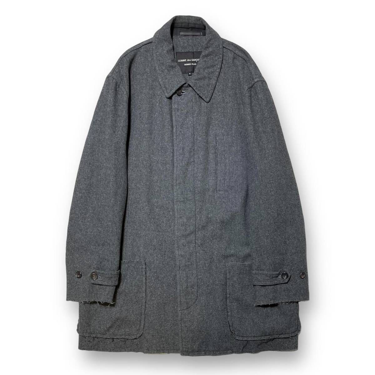 AD2014 14AW ウール縮絨多重ポケットダブルコート ホーリー期 黒 94AW 縮絨期 COMME des GARCONS HOMME PLUS ウール縮絨ステン