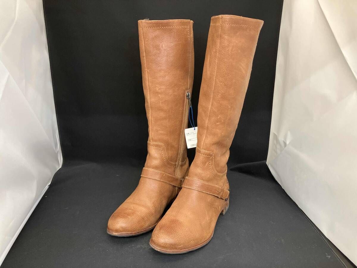 サルトル　ブラウンレザー ロングブーツ バックジッパー付き37 ブラウンレザー ジッパー付きロングブーツ サルトル SARTORE ブラウン