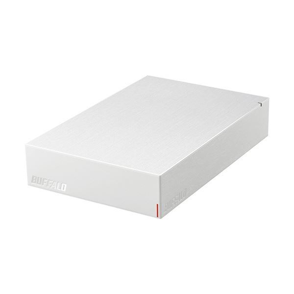 （まとめ）バッファロー ドライブステーションUSB3.2(Gen1)対応外付けHDD 2TB ホワイト HD-LE2U3-WB 1台（×3セット）