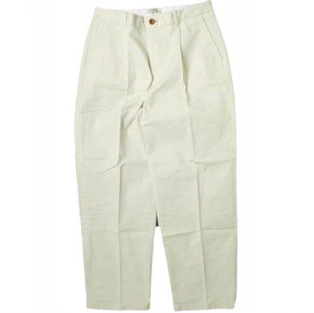 新品 Steven Alan スティーブンアラン 日本製 STRETCH DRILL SUPER BAGGY TAPERED ストレッチドリルスーパーバギーテーパード 8114-217-0077 L NATURAL 1タック パンツ ボトムス g9176
