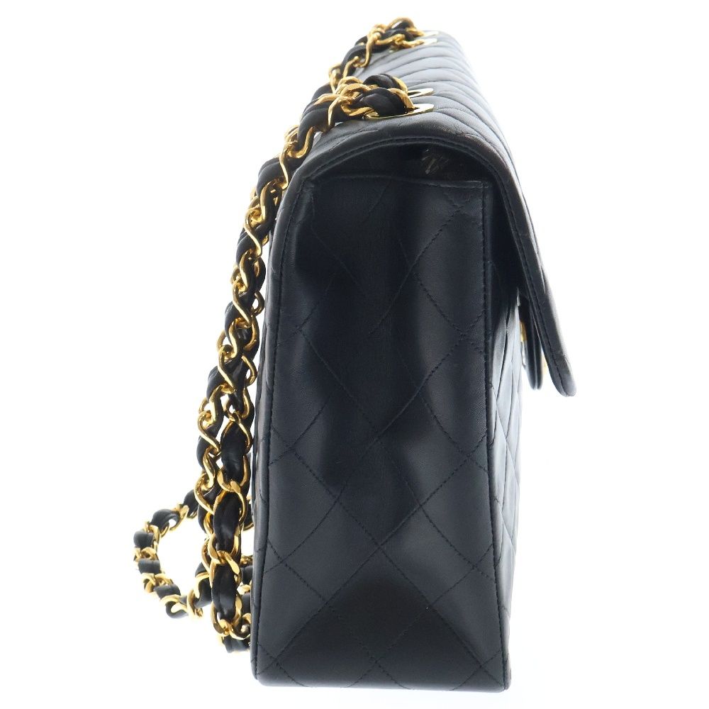 CHANEL (シャネル) デカマトラッセ シングルフラップ ダブルチェーン  