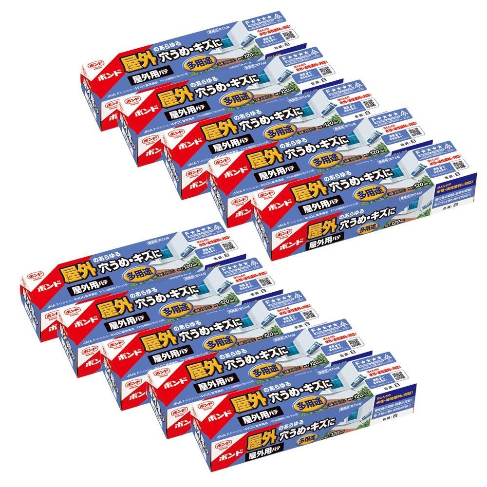 5営業日で発送 ハンディ クラウン コニシ 05413屋外用パテ白120ml 10本