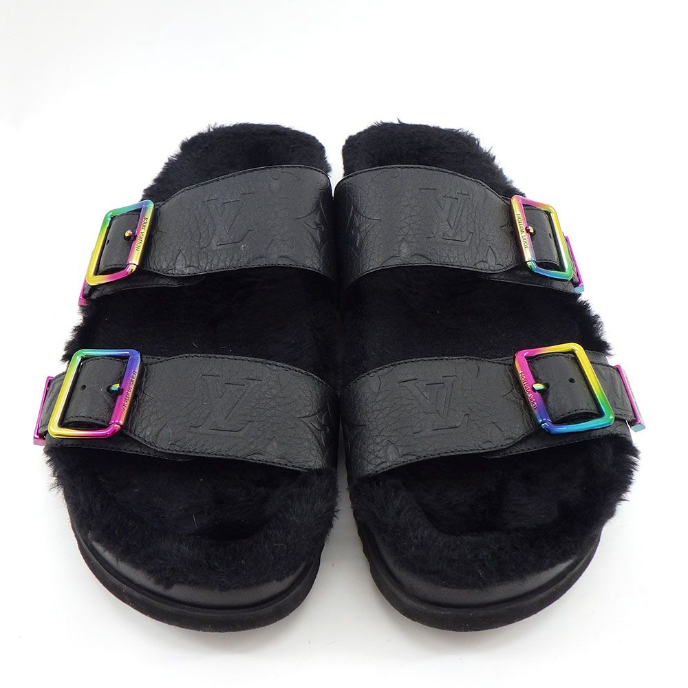 LOUIS VUITTON モノグラム ファー サンダル LOUIS VUITTON ルイ