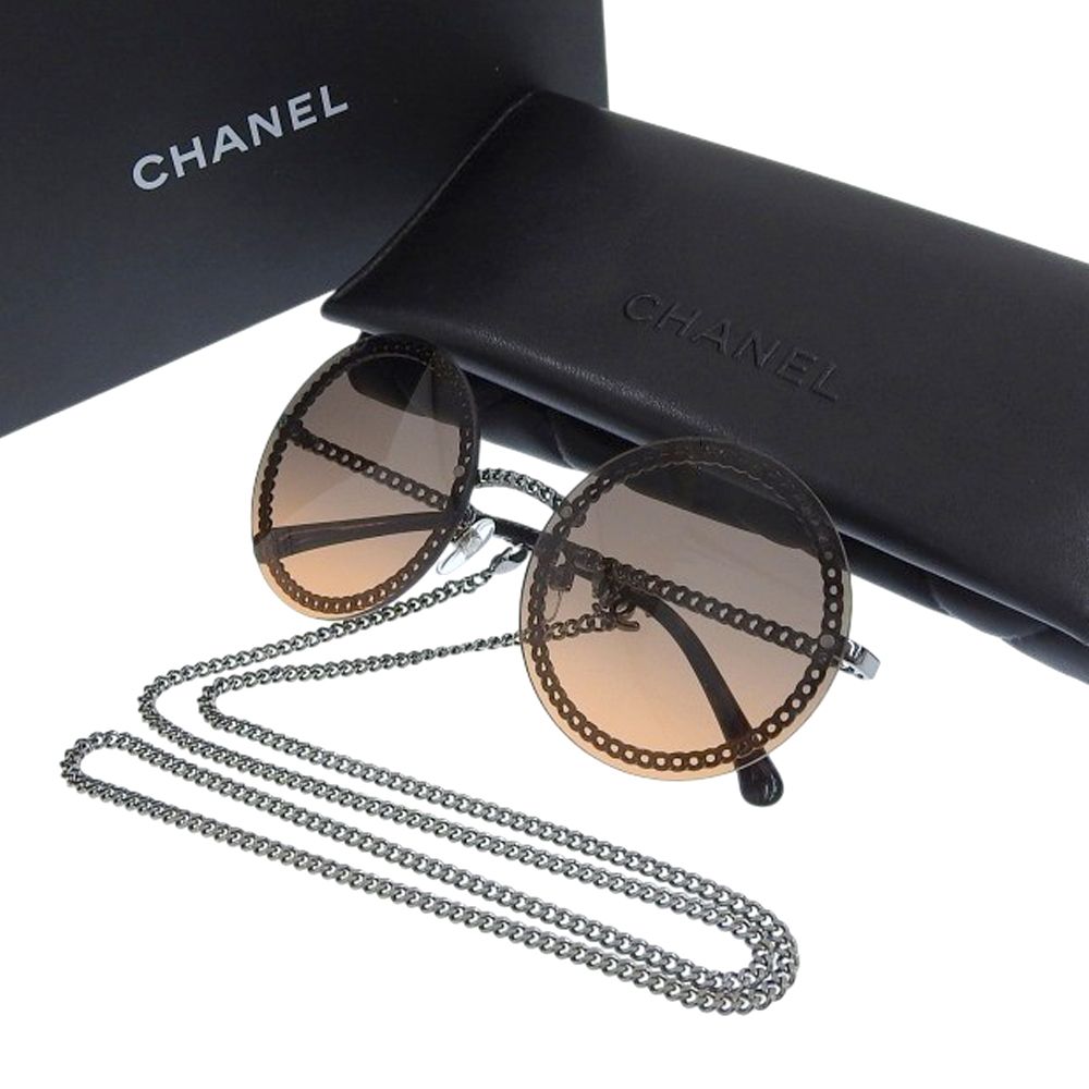 本物保証】 箱付 超美品 シャネル CHANEL 4245 ラウンド チェーン 