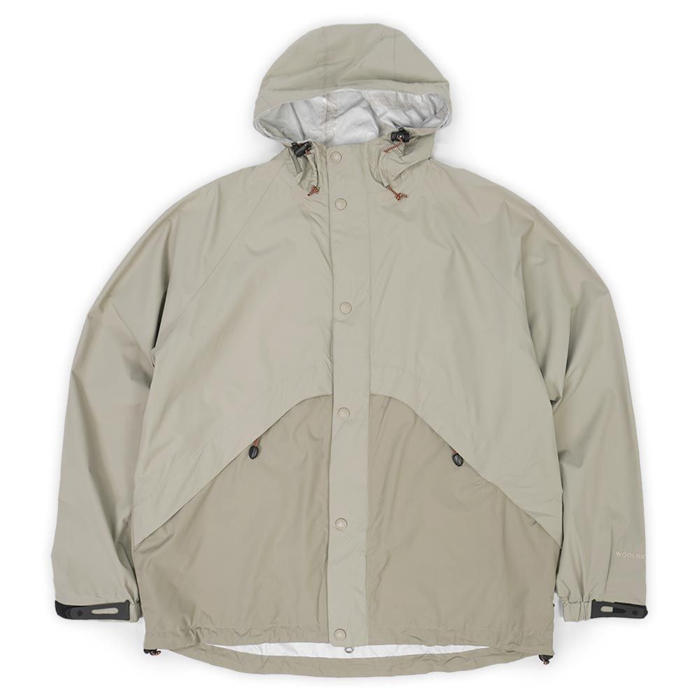 ウールリッチ WOOLRICH 00s 2000年代 パッカブル フーディージャケット 2トーン バイ アウトドア USA アメリカ ヴィンテージ 古着 メンズ コート ジャケット ベージュ L