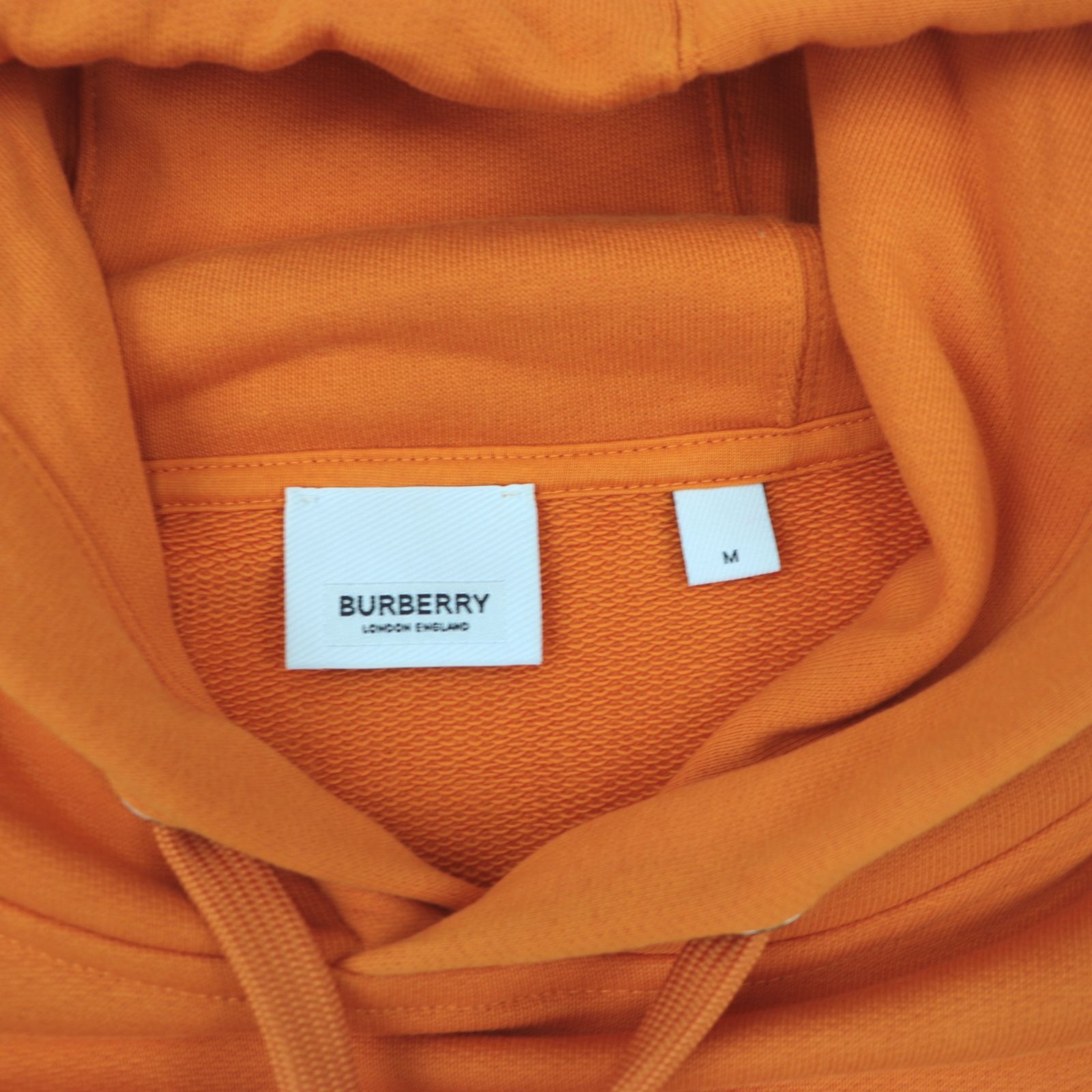 【美品】BURBERRY ホースフェリー　フーディ　パーカー　オレンジ 美品 バーバリー ホースフェリー パーカー メンズ オレンジ M