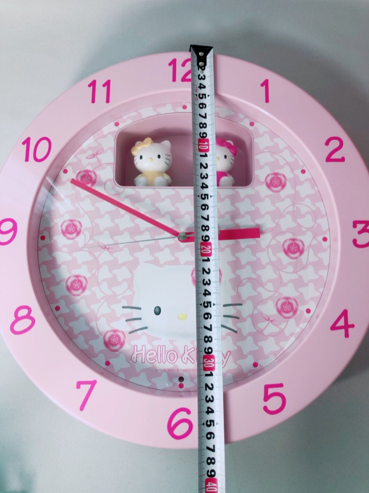 激レア 新品未使用 動作確認済 ハローキティ からくり時計 掛け時計 キティちゃん ピンク 大きめ
