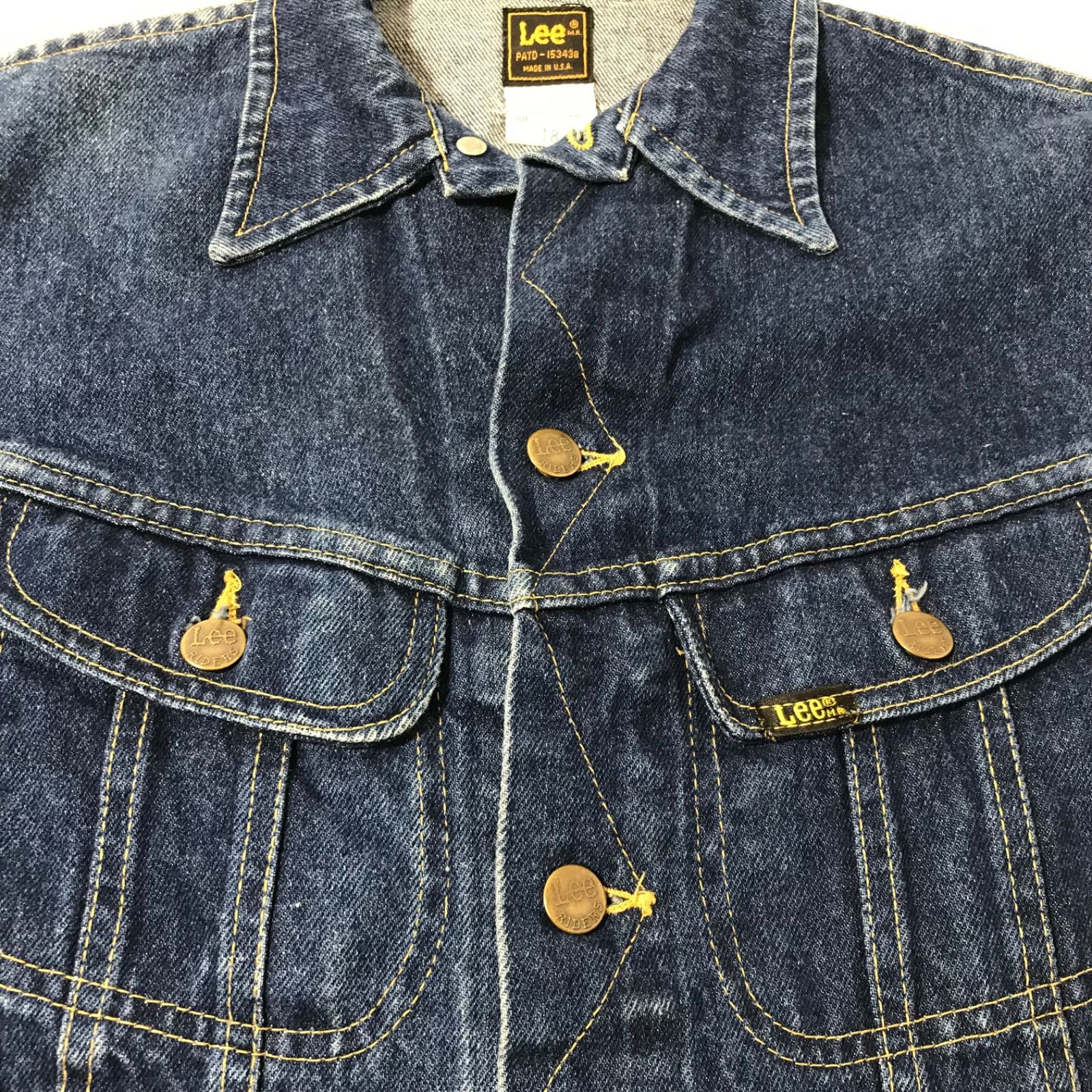 M0827-4-F Lee リー デニムジャケット Gジャン made in USA 18