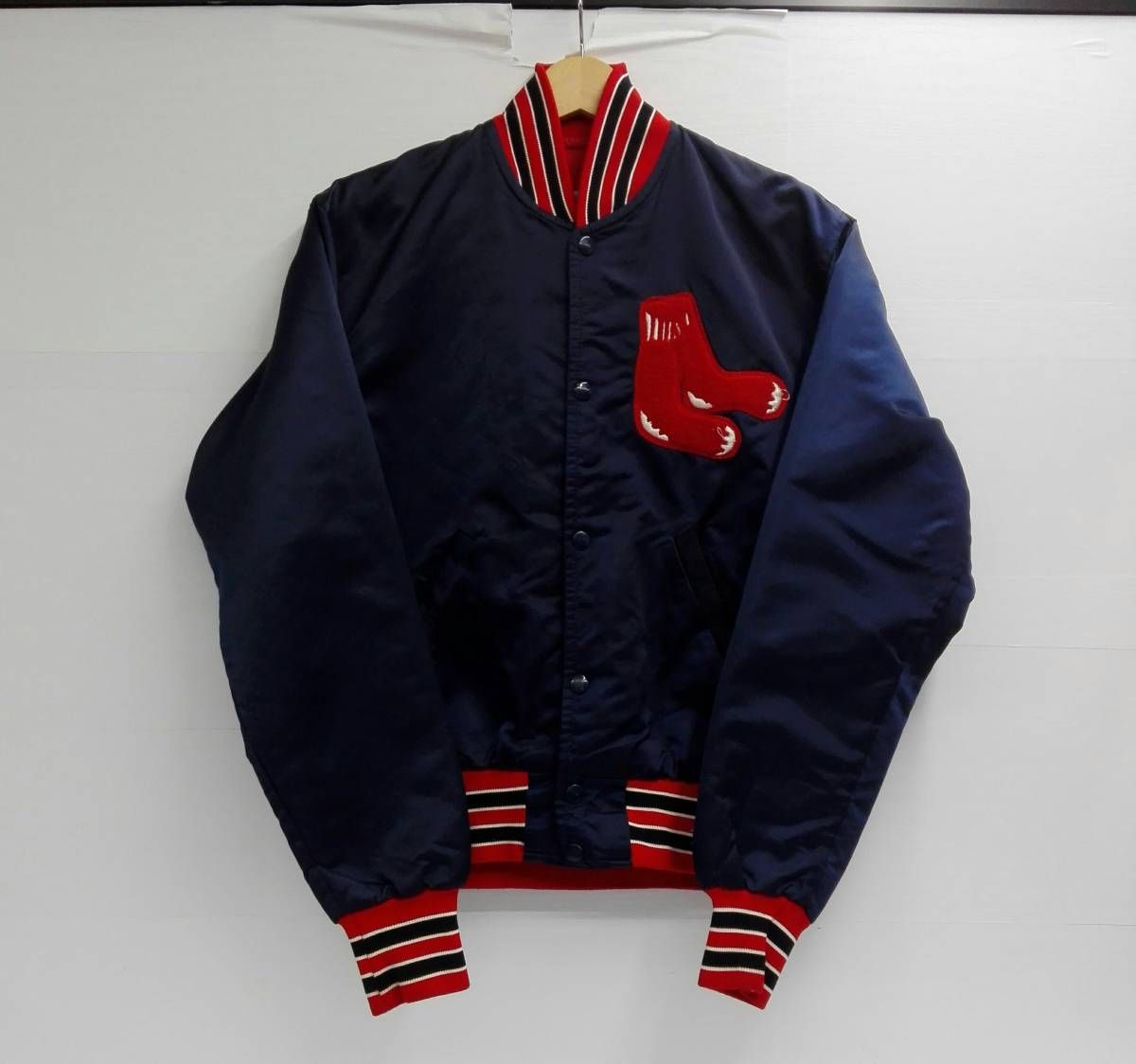 レッドソックス STARTER ジャケット L ネイビー STARTER スターター ブルゾン スタジャン レッドソックス ネイビー