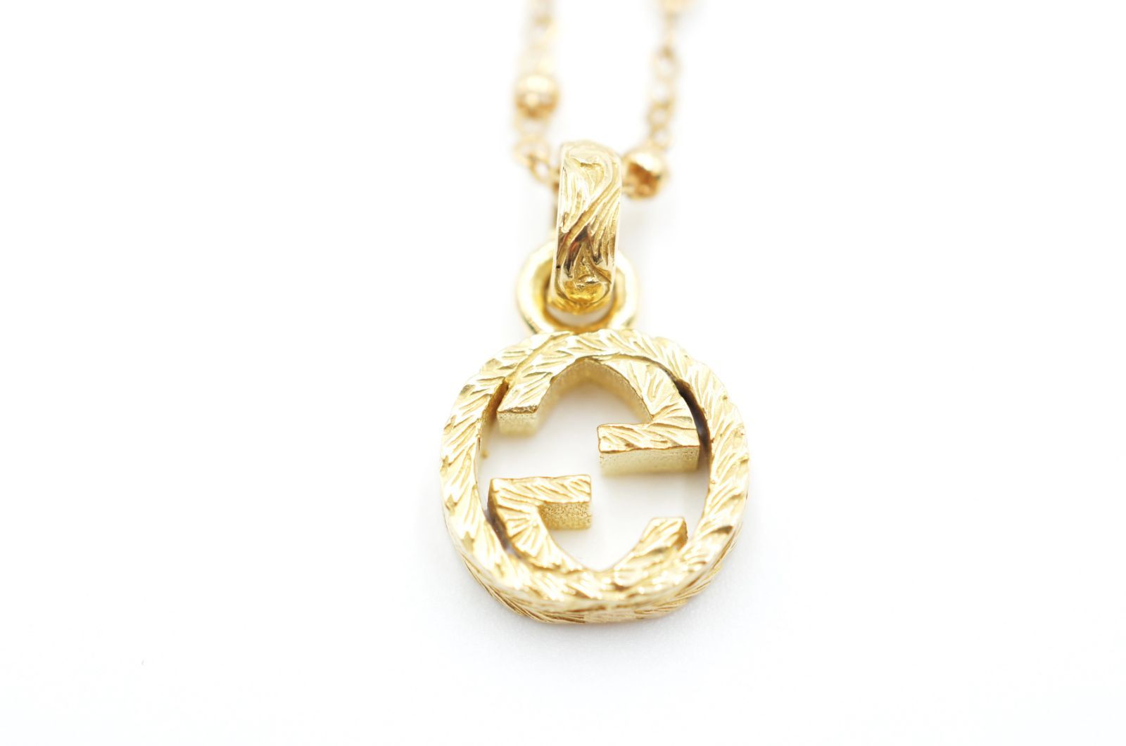 GUCCI グッチ インターロッキングG ネックレス 603619 YG 18K 750