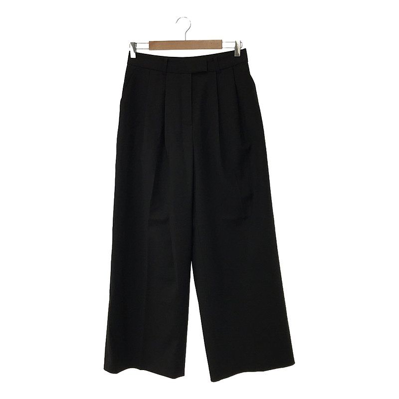 【美品】  YONFA / ヨンファ | 2タック ワイドスラックス パンツ / 総裏地 | M | ブラック | メンズ 美品】 YONFA / ヨンファ | 2タック ワイドスラックス パンツ / 総裏地