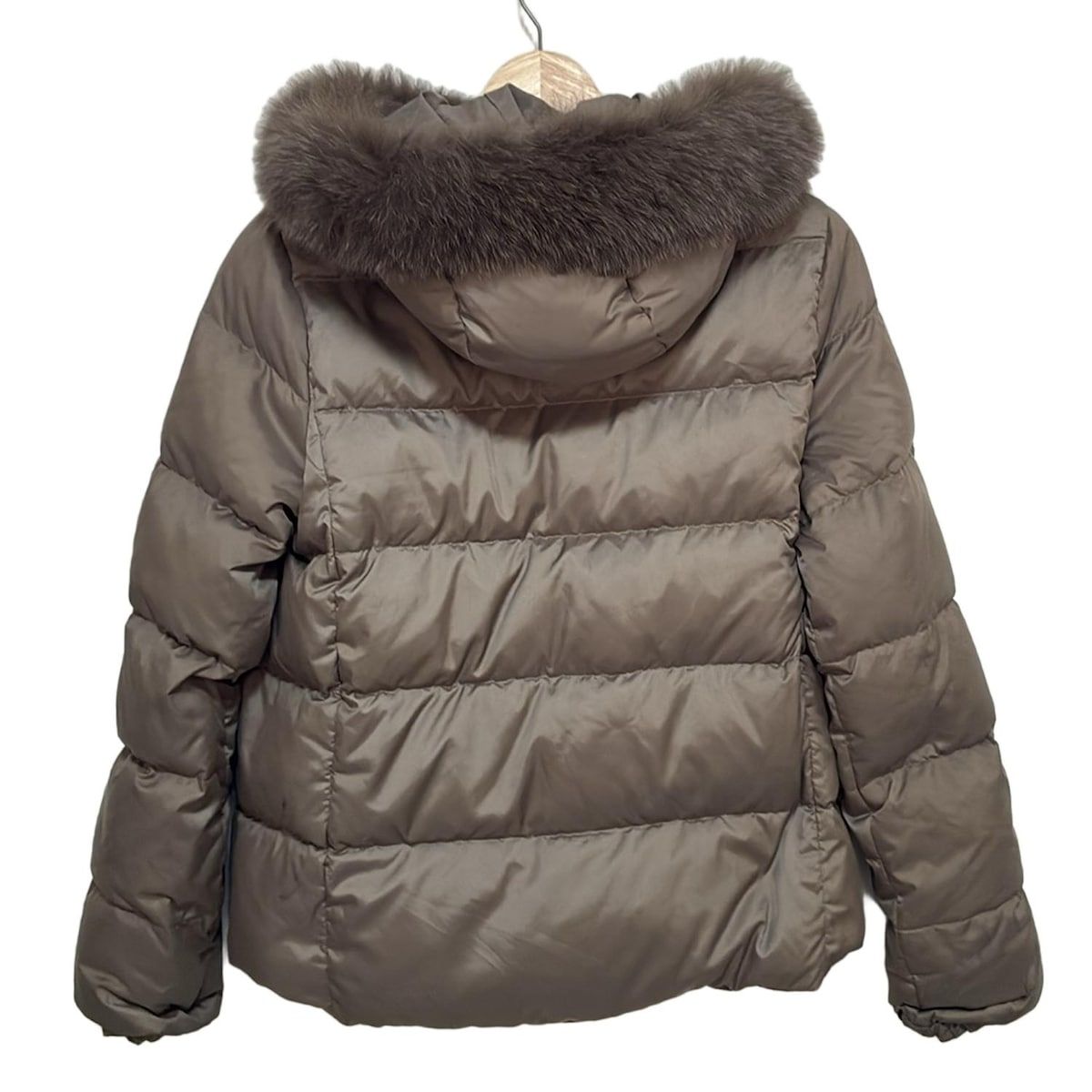 United Arrows GREEN LABEL RELAXING(ユナイテッドアローズ グリーンレーベル) ダウンジャケット サイズ38 M レディース - グレーベージュ 長袖/リバーシブル/冬 ユナイテッドアローズ グリーンレーベル ダウンジャケット