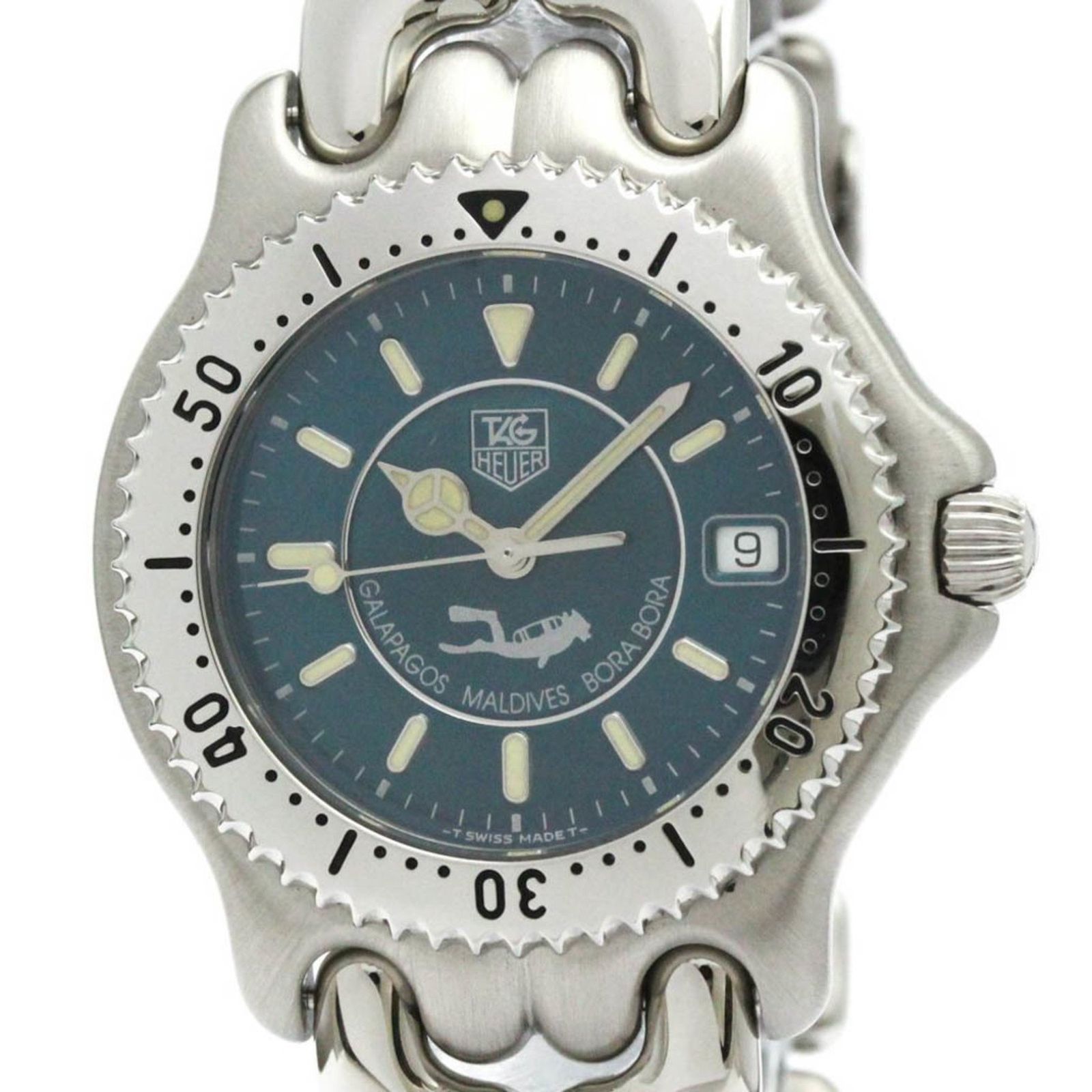 タグホイヤー TAG HEUER セル ガラパゴス モルディブ ボラボラ ステンレススチール クォーツ メンズ 時計 WG111K 外装仕上げ済み