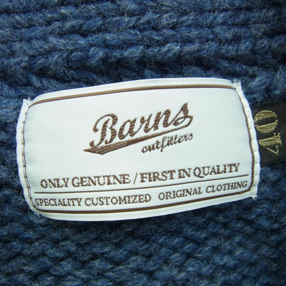 BARNS OUTFITTERS バーンズ ショールカラー ネイティブ柄 ウール