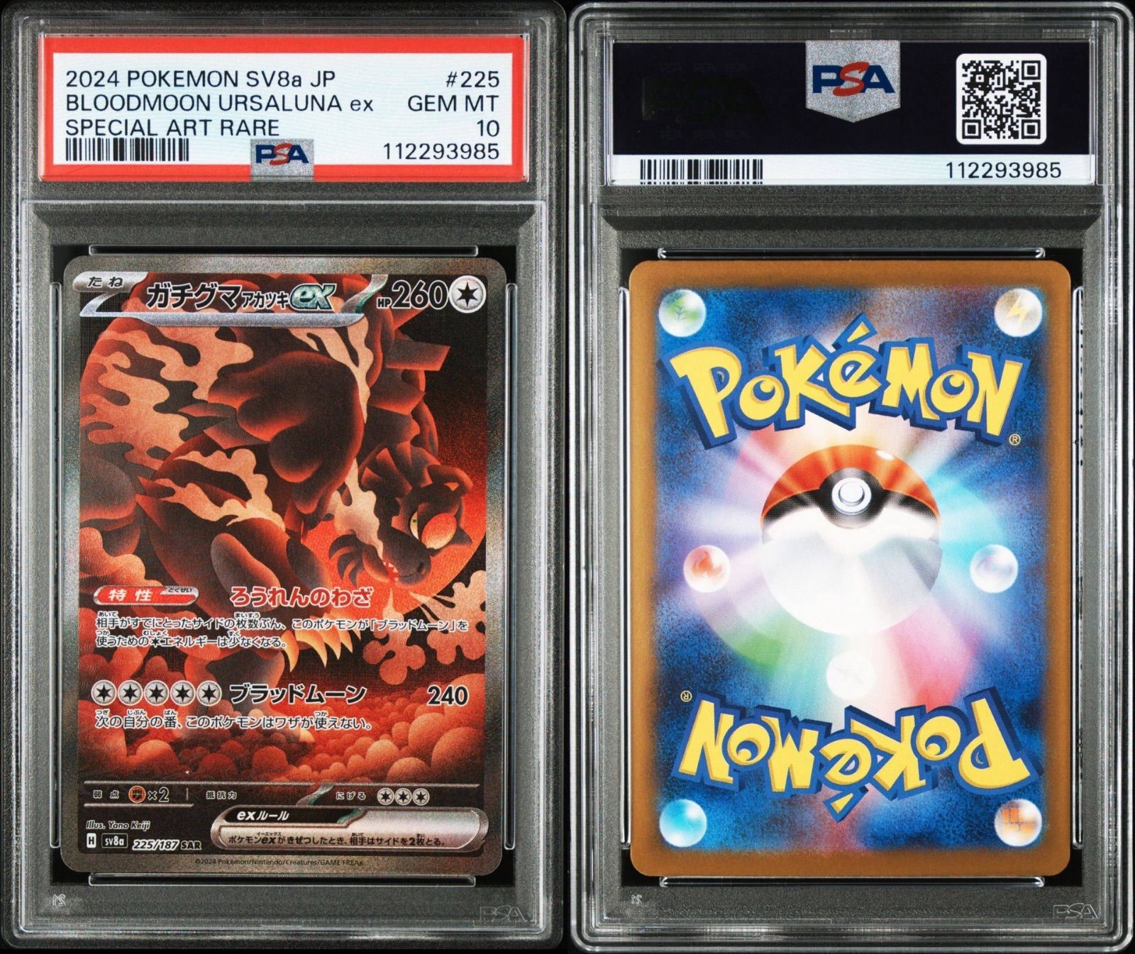 PSA10連番】ポケモンカードゲーム ガチグマアカツキex SAR SV8a