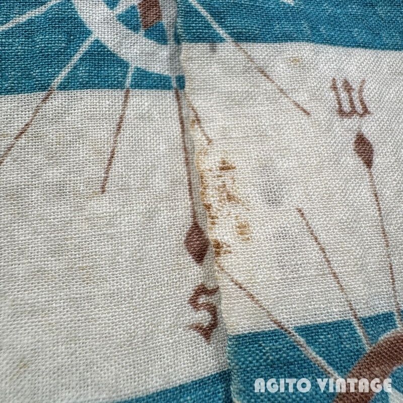 50s PENNEY'S TOPFLIGHT シアサッカー オープンカラーシャツ 50's PENNY'S ペニーズ TOP FLIGHT シアサッカー アロハシャツ