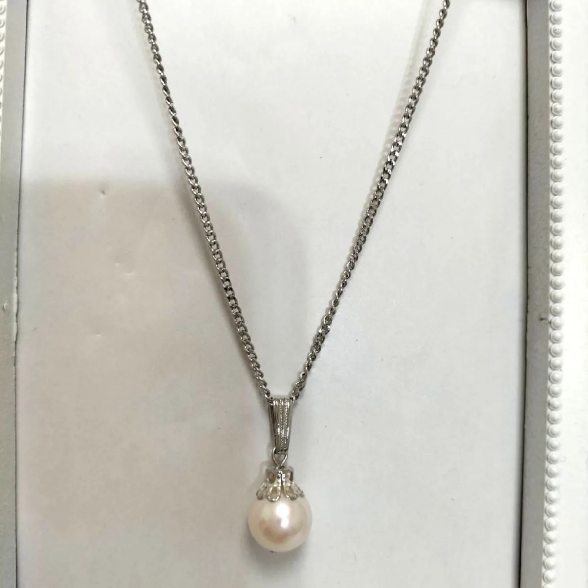 あこや本真珠（日本産）のナチュラルグレーカラー珠のマグネット式ブレスレット☆
