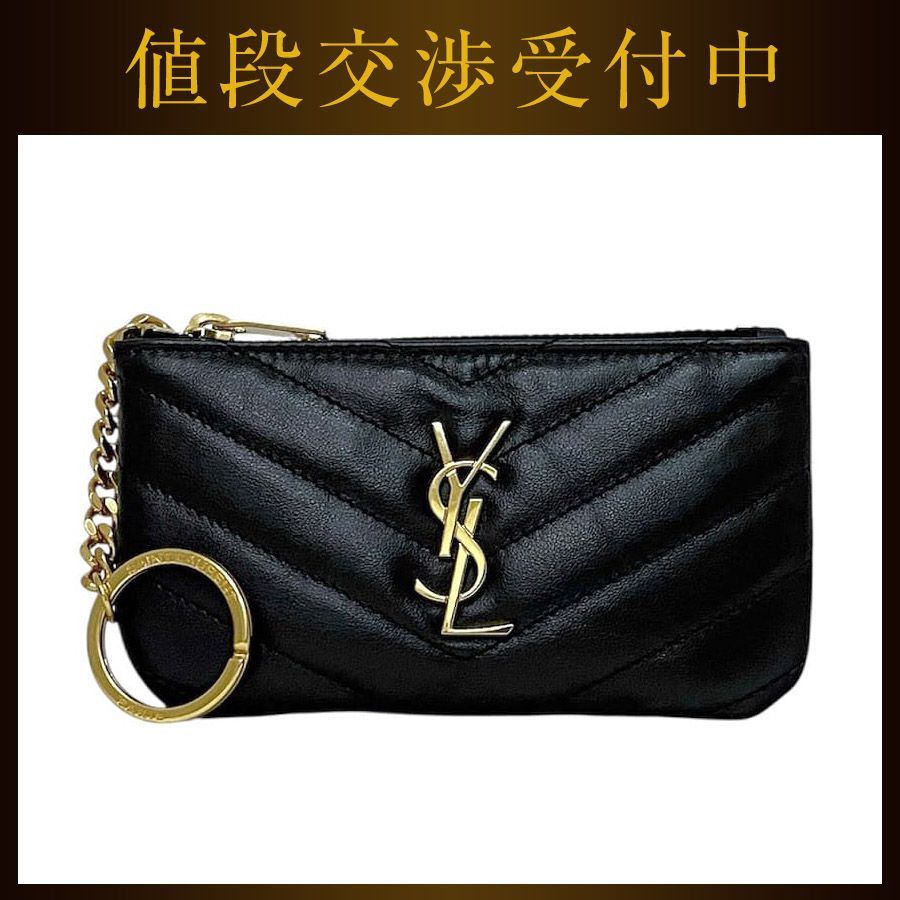 サンローラン キーリング付き コインケース ブラック TGN438386119  