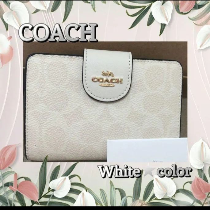 ✳️ Sale 匿名配送 新品 ✳️ COACH コーチ 財布 ホワイトレザー