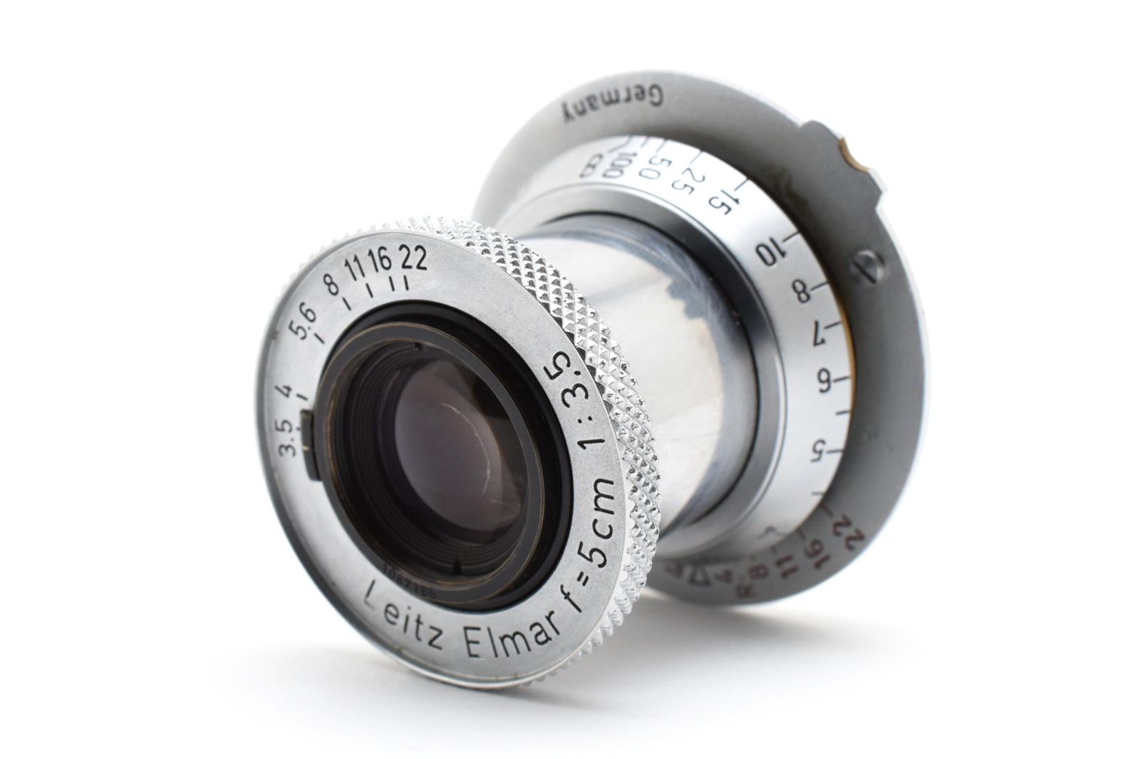 外観 上 ライカ Leica Elmar 5cm 50mm F3.5 赤エルマー 108万台 L39 Lマウント 完動品 04P94A507171