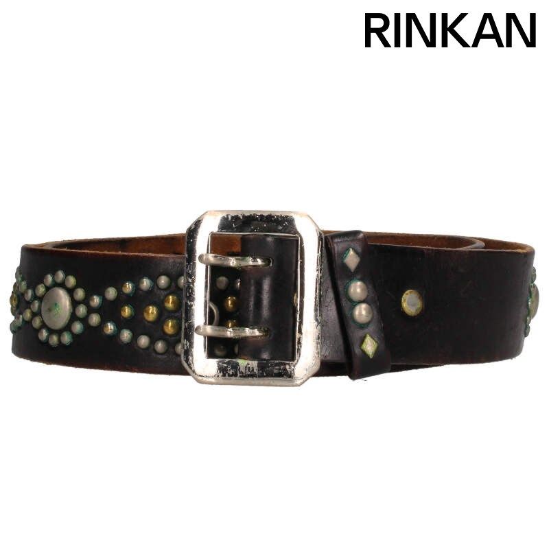 ウルフズヘッド スタッズ装飾レザーベルト メンズ - メルカリ