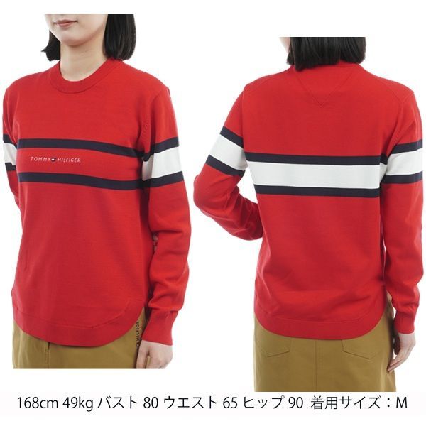トミーヒルフィガー ゴルフ レディースフロントロゴ クルーネック