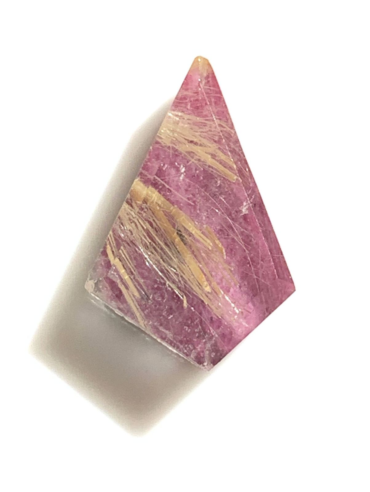 ルビー×ルチルクォーツ ダブレット ストーン ネックレス ペンダント チャーム SV925シルバー １点もの 85